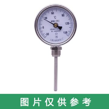 上仪 不锈钢双金属温度计WSS-582,万向（360度）,Φ150,可动内螺纹,M27*2,L=500mm,0-500°C,1.6级