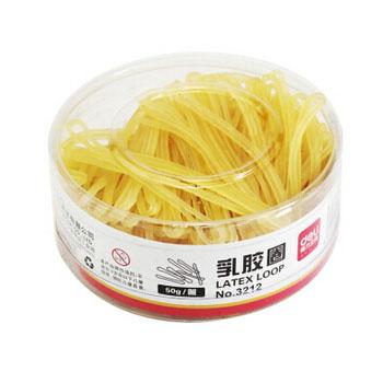 得力（deli）3212 强韧性橡皮筋 橡胶圈 乳胶圈 反复拉伸不断 50g/筒